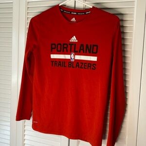 Youth Medium long sleeve Portland Trailblazers adidas climalite